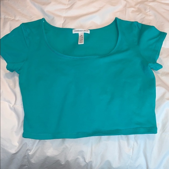 Teal crop top. Size M - Picture 2 of 4